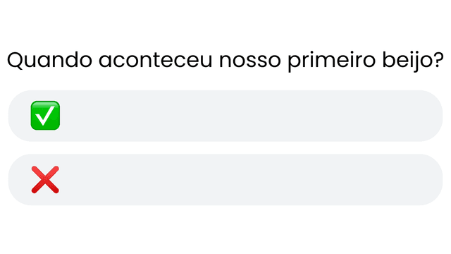 Pergunta com opções